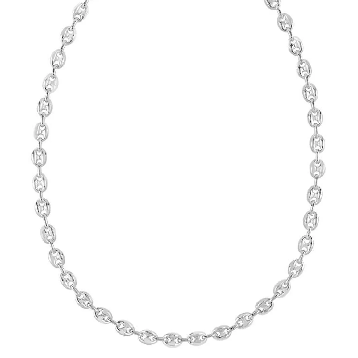 Collier argent 925 maille grain de café 50 cm