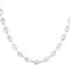 Collier argent 925 maille grain de café 45 cm