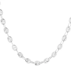 Collier argent 925 maille grain de café 55 cm