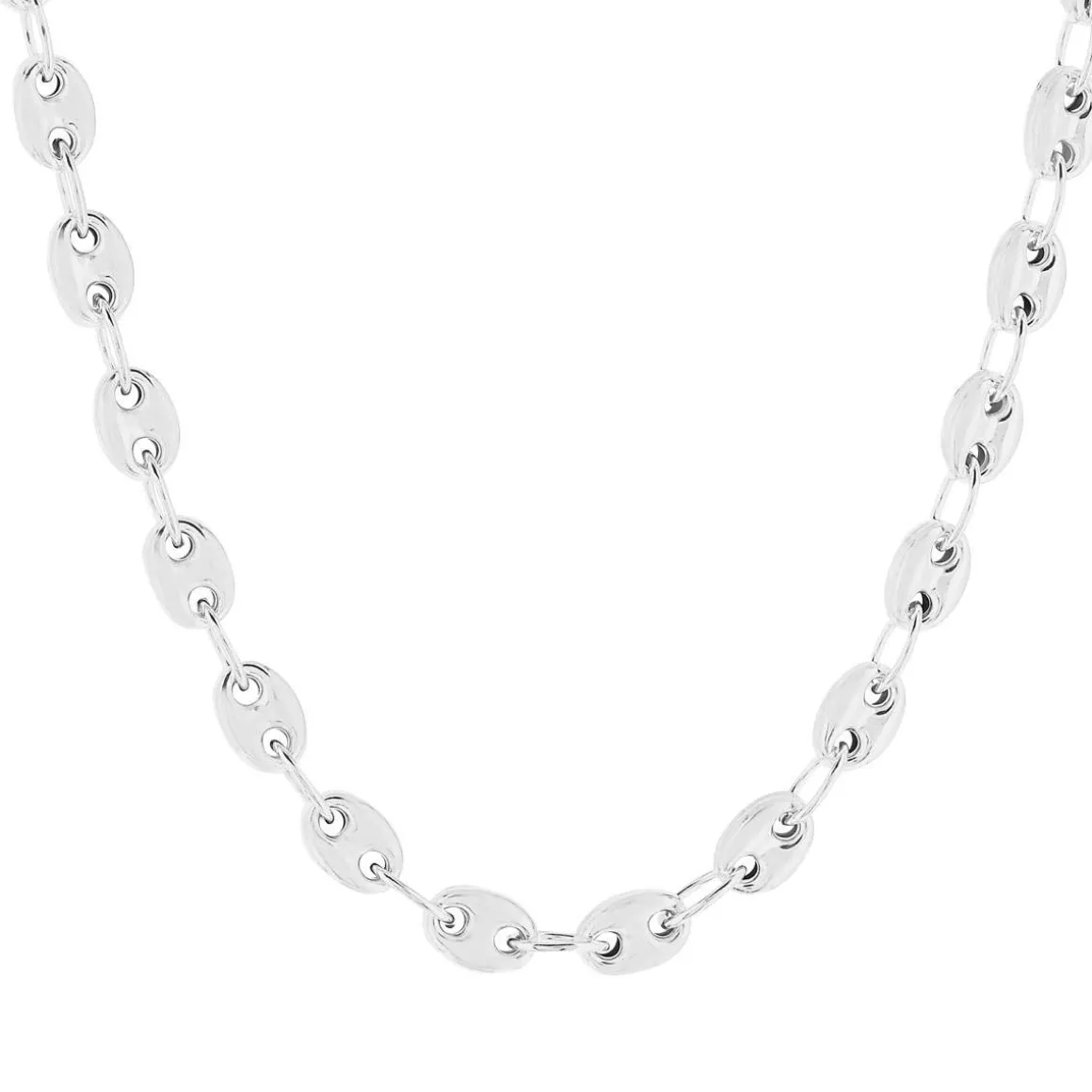 Collier argent 925 maille grain de café 55 cm