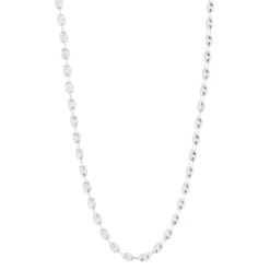 Collier argent 925 maille grain de café 60 cm
