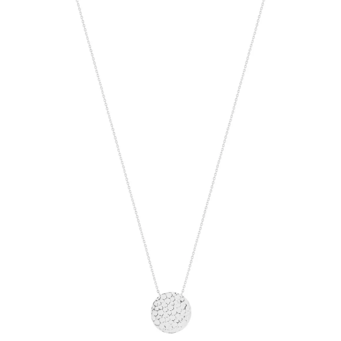 Collier argent 925 médaille martelée 45 cm