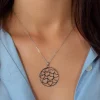 Collier argent 925 motif coeurs 45cm