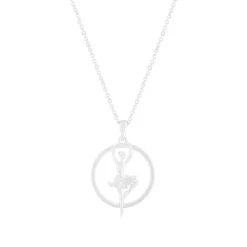 Collier argent 925 motif danseuse 45cm