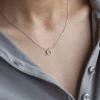 Collier argent 925 motif fermoir T/bar 45cm