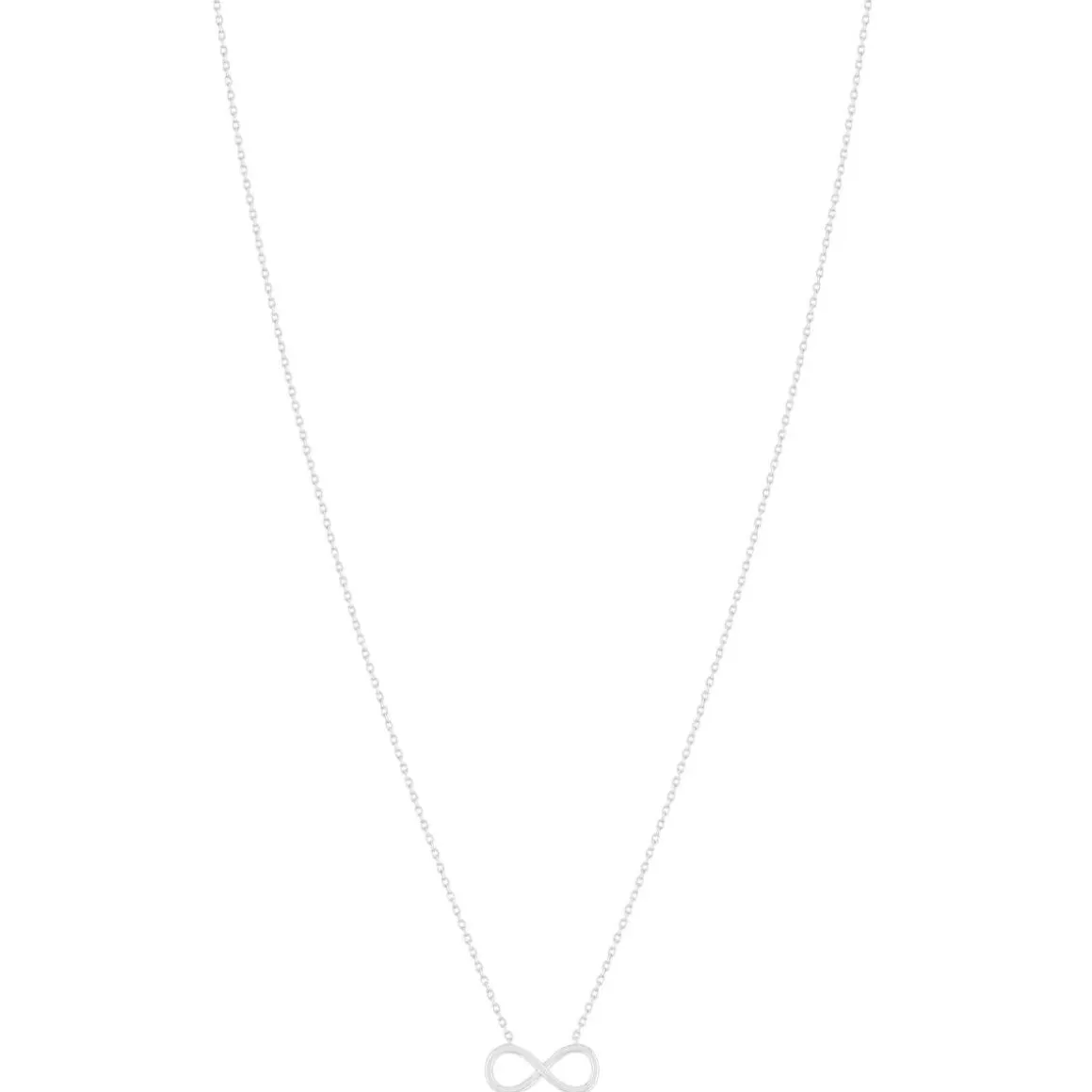 Collier argent 925, motif infini 45 cm