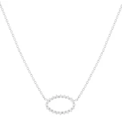 Collier argent 925 motif ovale 45 cm