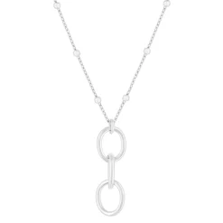 Collier argent 925 motif pendant 46 cm