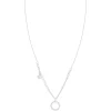 Collier argent 925 motif rond torsadé et pampille ronde 45 cm