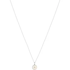 Collier argent 925 nacres motif étoile 45cm