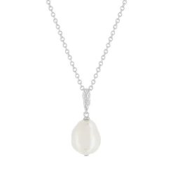 Collier argent 925 perle de Chine45cm