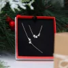 Collier argent 925 perles de Chine et zirconias 45cm