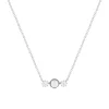Collier argent 925 perles de Chine et zirconias 45cm