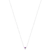 Collier argent 925 perles de Chine et améthystes 45cm