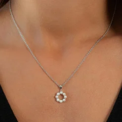 Collier argent 925 perles de Chine 45cm