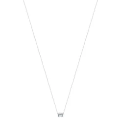 Collier argent 925 pierres imitation et zirconias 45cm