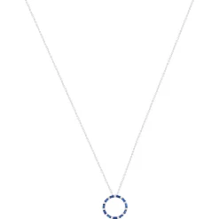 Collier argent 925 pierres imitation 45cm