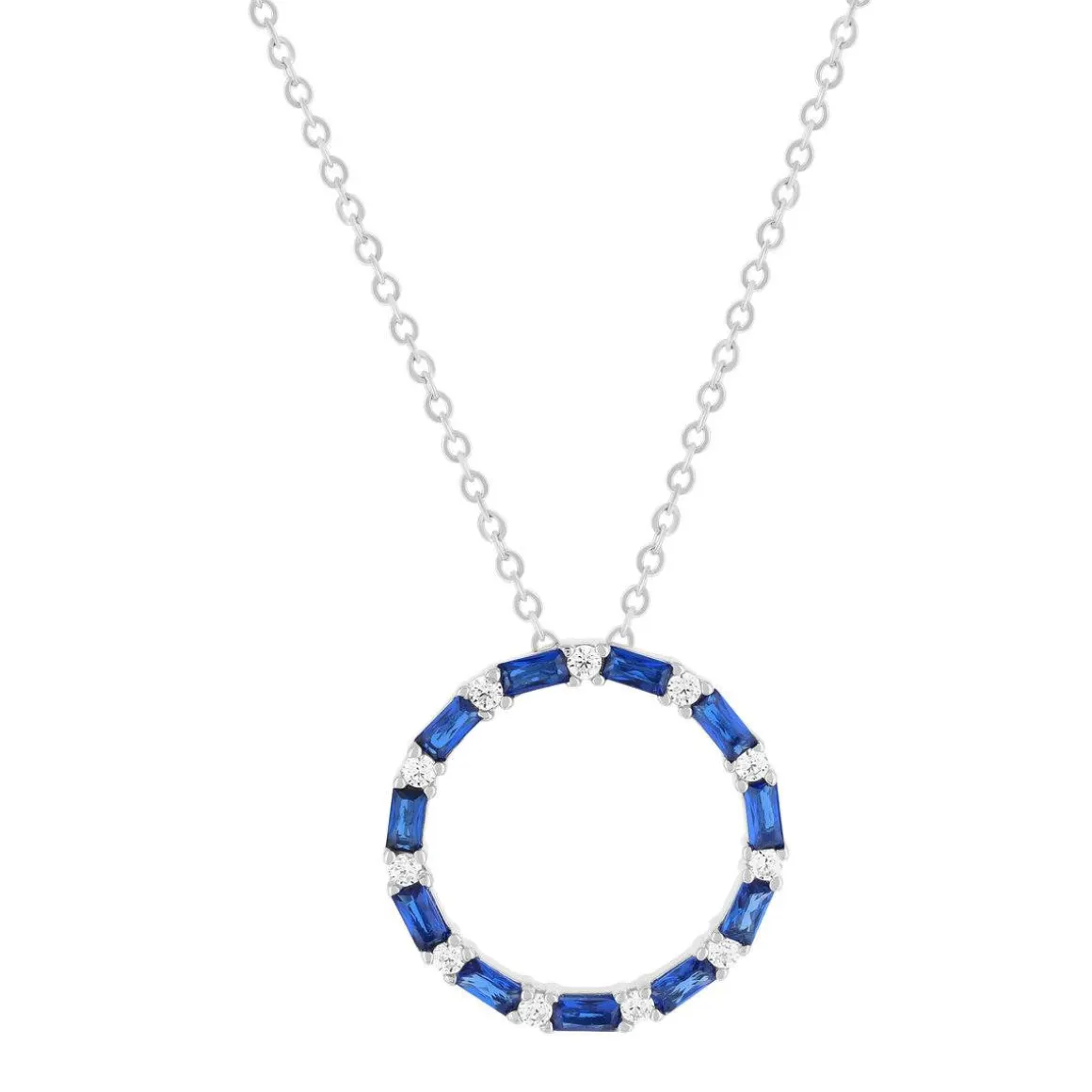 Collier argent 925 pierres imitation 45cm