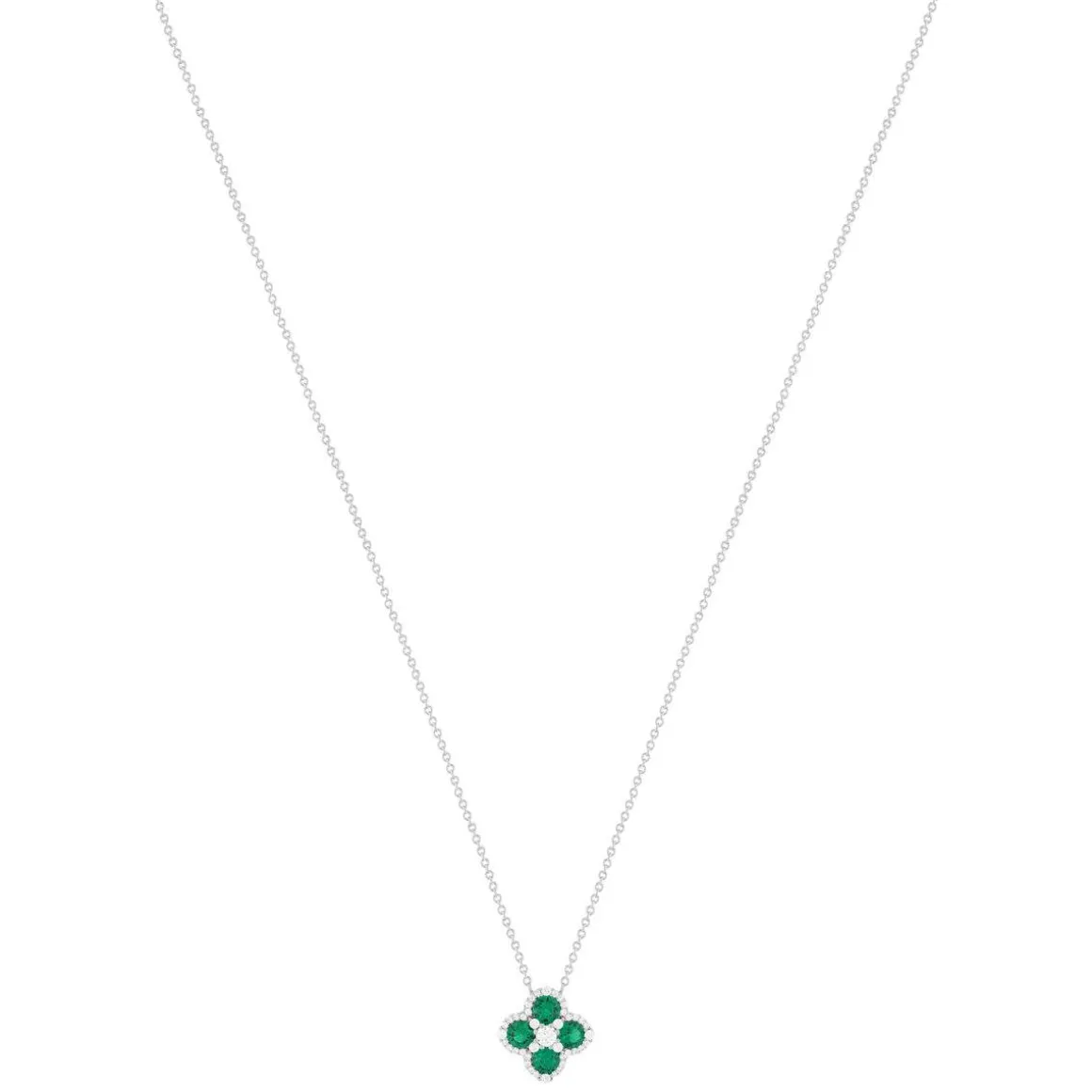 Collier argent 925 pierres synthétiques et zirconias 45cm