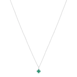 Collier argent 925 pierres synthétiques et zirconias  45cm