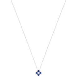 Collier argent 925 pierres synthétiques et zirconias 45cm