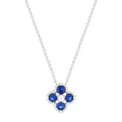Collier argent 925 pierres synthétiques et zirconias 45cm