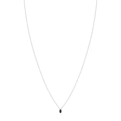 Collier argent 925 saphir 0.33 carat et zirconias 42cm