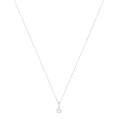 Collier argent 925 étoile 45cm