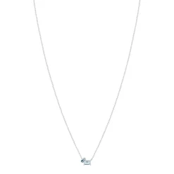 Collier argent 925 topazes bleues traitées 45cm