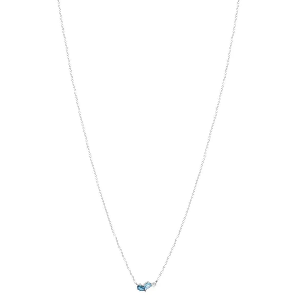 Collier argent 925 topazes 45cm