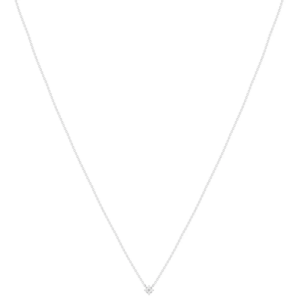 Collier argent zirconias 45 cm