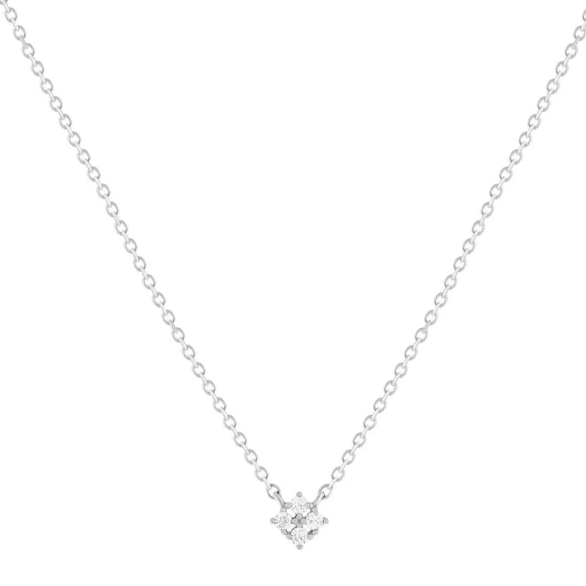 Collier argent zirconias 45 cm