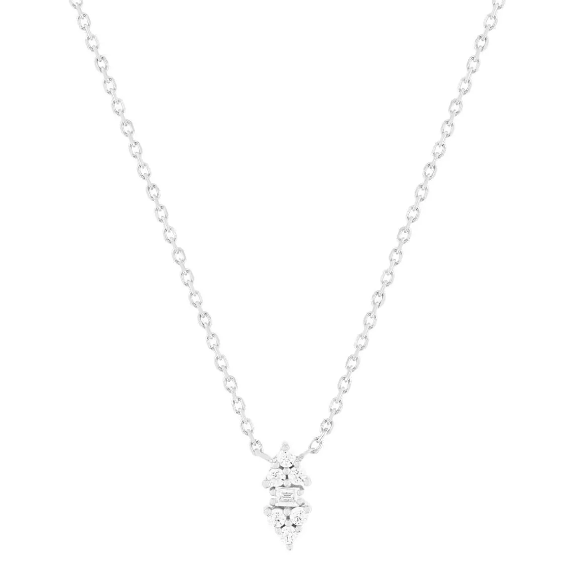 Collier argent 925 zirconias 45 cm