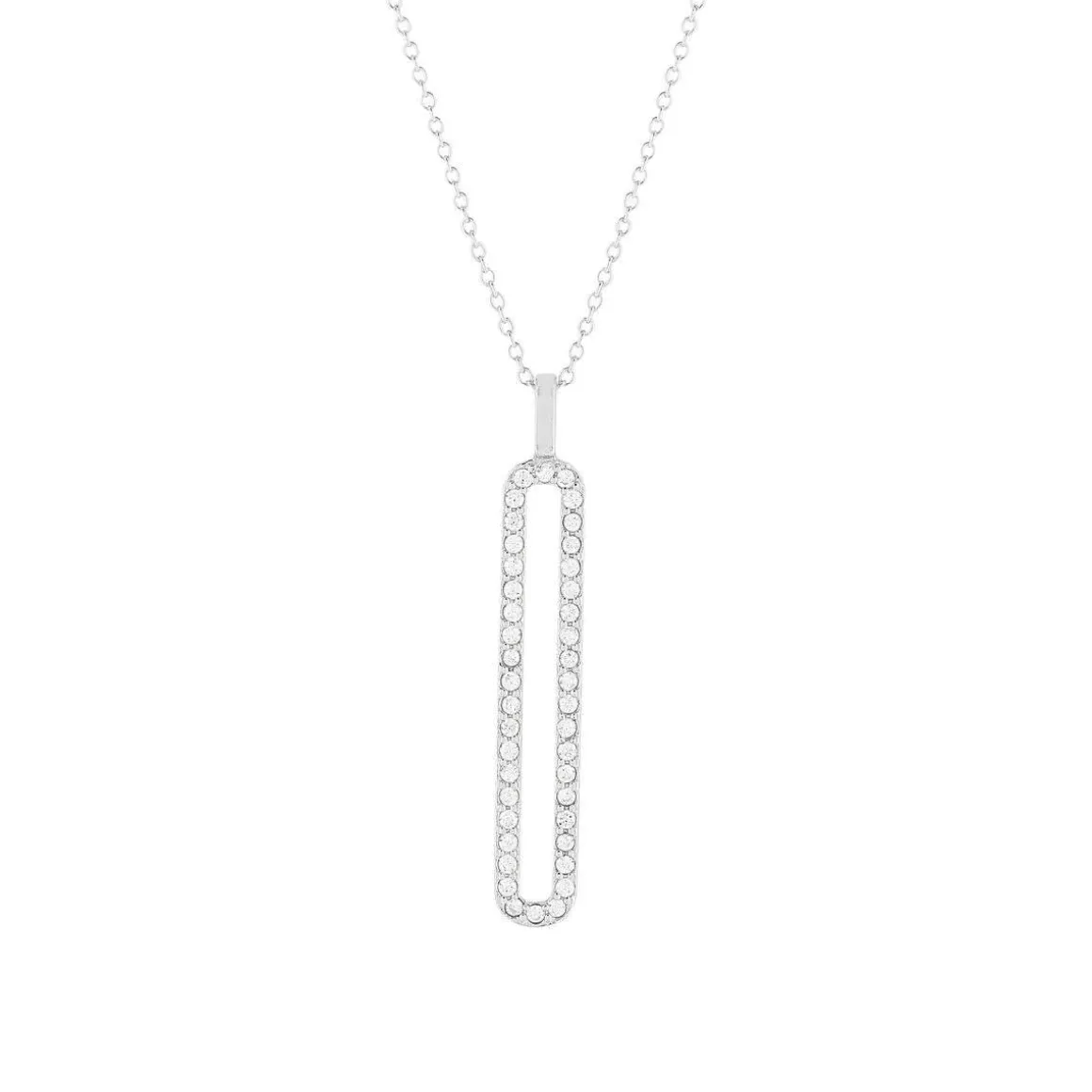 Collier argent 925 zirconias 45 cm