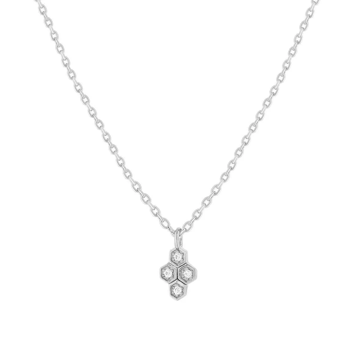 Collier argent 925 zirconias 45 cm