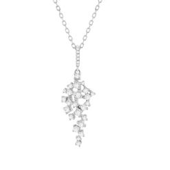 Collier argent 925 zirconias 45 cm