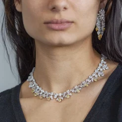 Collier argent 925 zirconias 40 cm