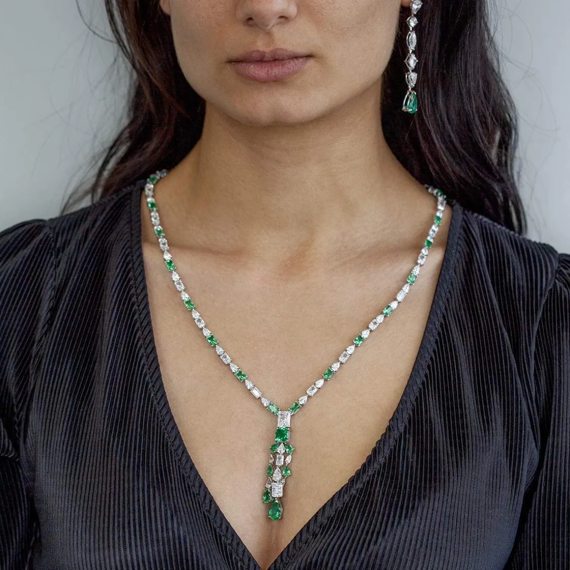 Collier argent 925 zirconias 60 cm