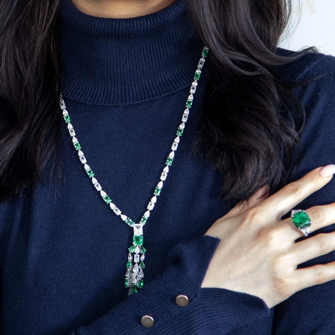 Collier argent 925 zirconias 60 cm