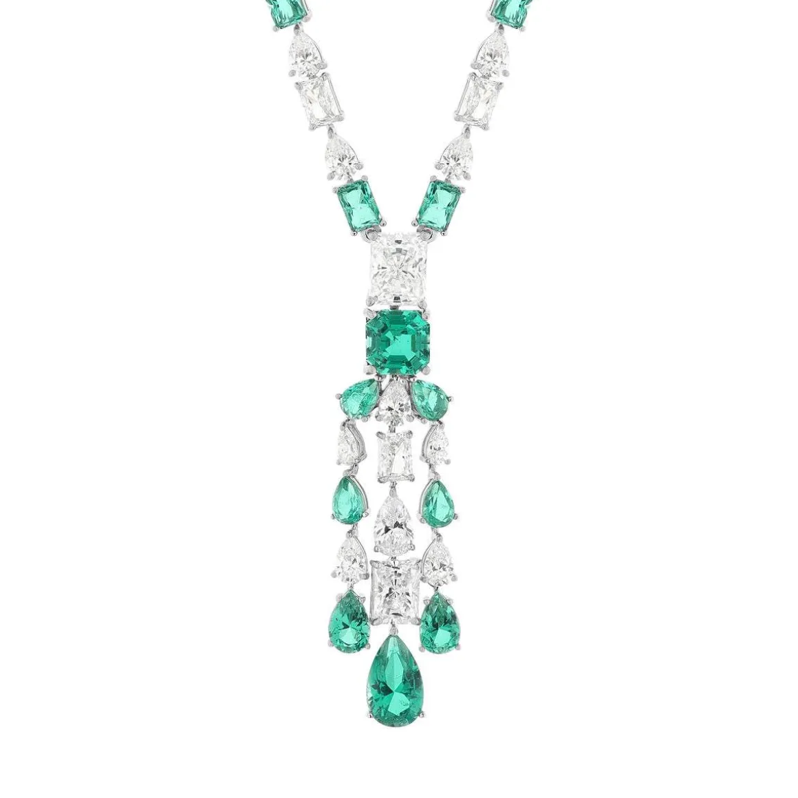 Collier argent 925 zirconias 60 cm
