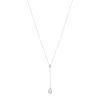 Collier argent 925 zirconias 45 cm forme de goutte