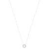 Collier argent 925 zirconias 45 cm motif cercle
