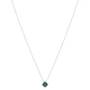 Collier argent 925 zirconias verts et blancs 42cm