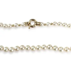 Collier choker d'occasion or 750 jaune perles de culture du japon 51cm