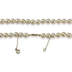 Collier choker d'occasion or 750 jaune perles de culture du japon 46 cm