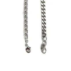 Collier d'occasion argent 925 maille gourmette plastique noir pierres blanches