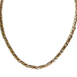 Collier d'occasion en or jaune 585, maille fantaisie, 52.5 cm