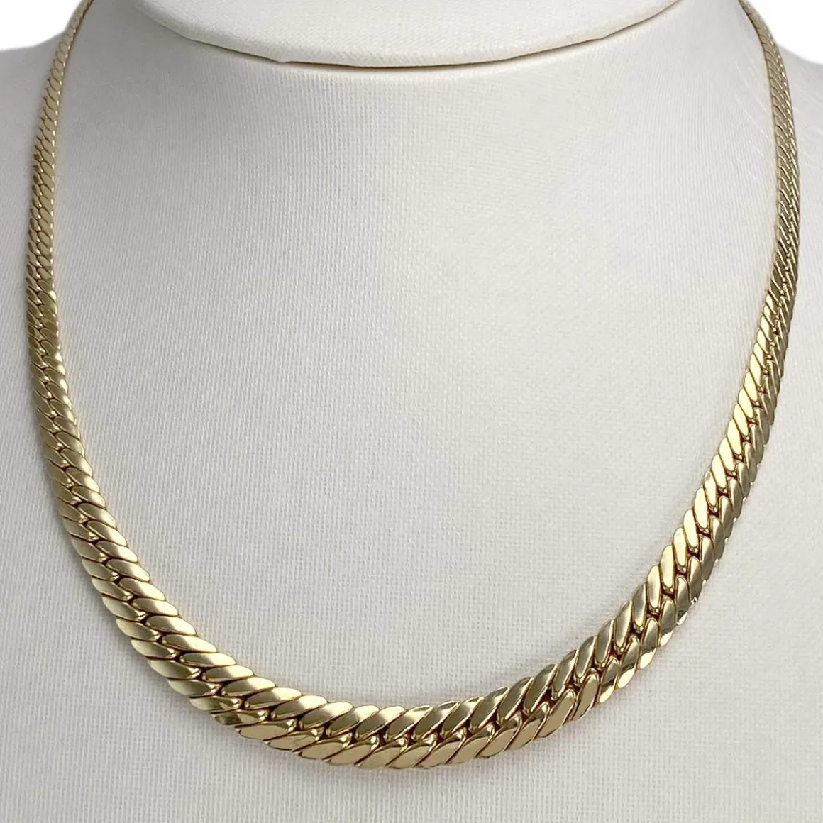 Collier d'occasion en or jaune 750, maille anglaise, 42.5 cm