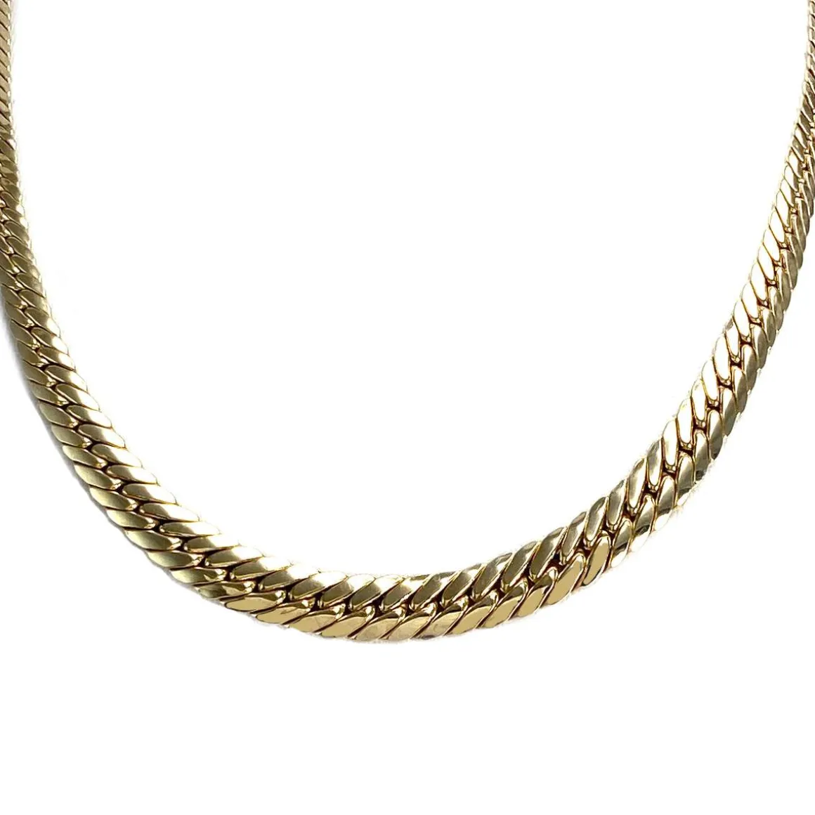 Collier d'occasion en or jaune 750, maille anglaise, 42.5 cm