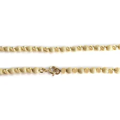 Collier d'occasion en or jaune 750, maille boules, 44,5 cm